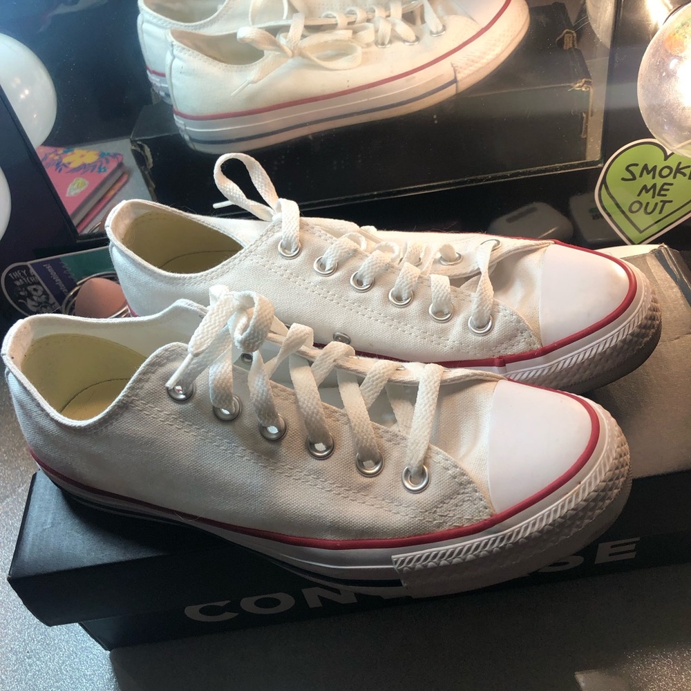 White Converse worn once!